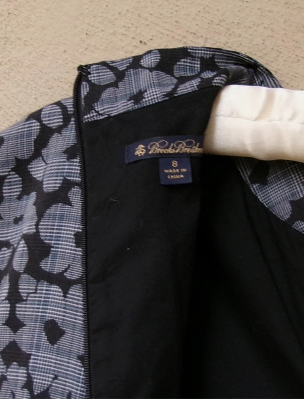 Brooks Brothers Glen Plaid Flower Cotton Dress - Picture 10 of 10